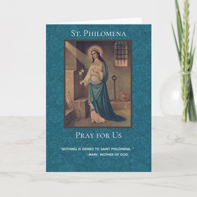Tarjeta Oración de San Filomena Potente Novena (Anverso)