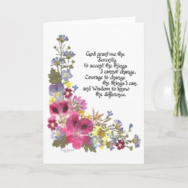 Tarjeta Oración de serenidad