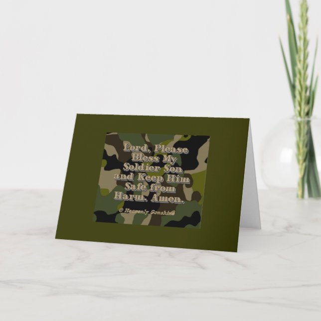 Tarjeta Oración de Soldier Son (Anverso)