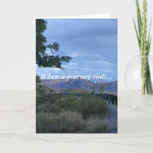 Tarjeta Oración de un animal - cuando un viaje termina -