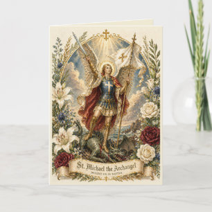 Tarjeta Oración del Arcángel San Miguel Defiéndenos en la