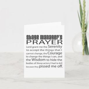 Tarjeta Oración del director de escenario