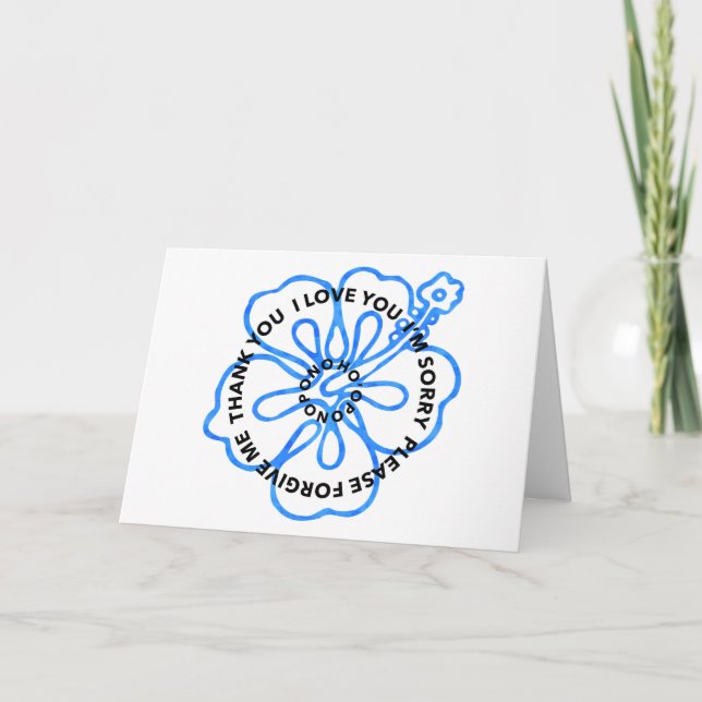 Tarjeta Oración Ho'oponopono TE AMO, LO SIENTO PERDONO (Anverso)