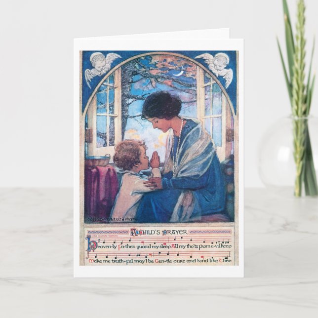 Tarjeta Oración infantil, Jessie Willcox Smith (Anverso)