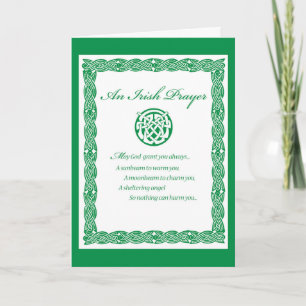 Tarjeta Oración irlandesa del día de San Patricio 3489