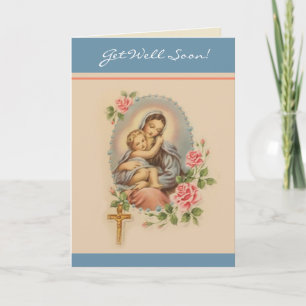 Tarjeta Oración Memorare de la Virgen María Religiosa para