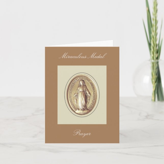 Tarjeta Oración milagrosa de medallas (Anverso)