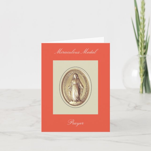 Tarjeta Oración milagrosa de medallas (Anverso)