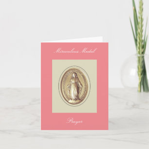 Tarjeta Oración milagrosa de medallas