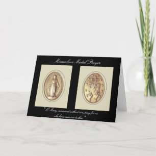 Tarjeta Oración milagrosa de medallas
