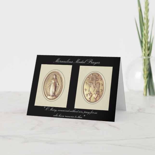 Tarjeta Oración milagrosa de medallas (Anverso)