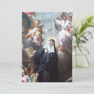 Tarjeta Oración religiosa No católica St. Scholastica