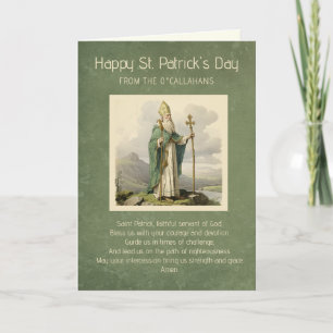 Tarjeta Oración y bendición del Día de San Patricio