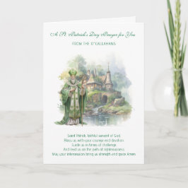 Tarjeta Oración y bendición del Día de San Patricio