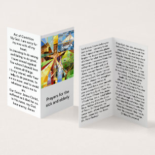 Tarjeta Oraciones católicas para los enfermos y los ancian