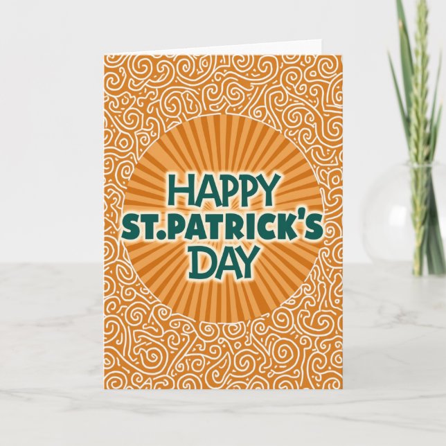 Tarjeta Orange Rays Happy Day Card (Anverso)