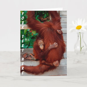 Tarjeta Orangután de Borneo personalizable