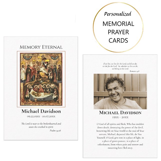 Tarjeta Oratoria Ortodoxa Cristiana Funeral Simple (Subido por el creador)