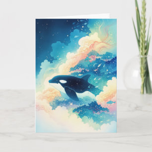 Tarjeta Orca Bailando en las Olas