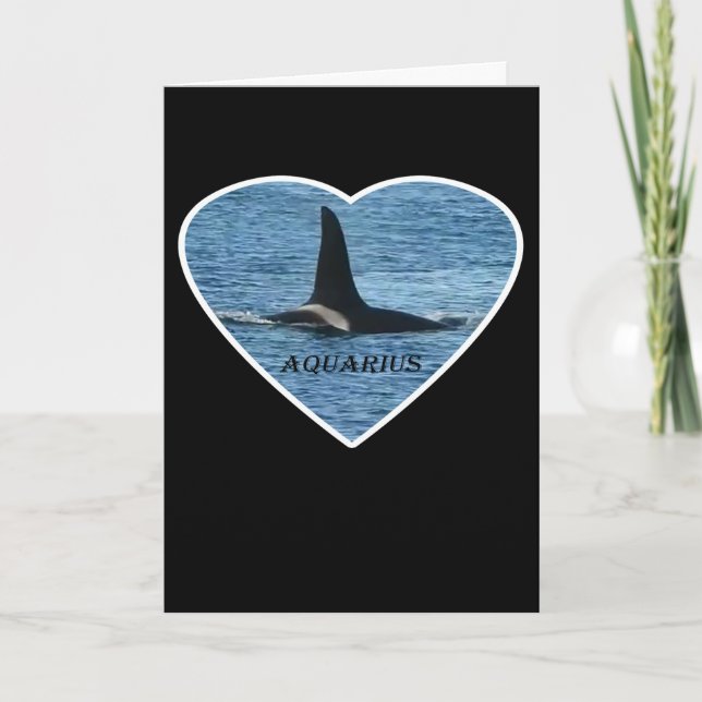 Tarjeta Orca de la Costa Oeste Acuario Personalizable (Anverso)