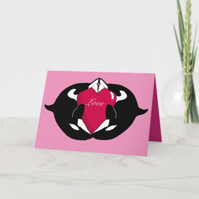Tarjeta Orca Día de San Valentín (Anverso)