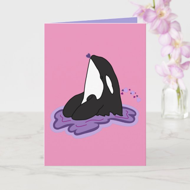 Tarjeta Orca Día de San Valentín (Orquídea)