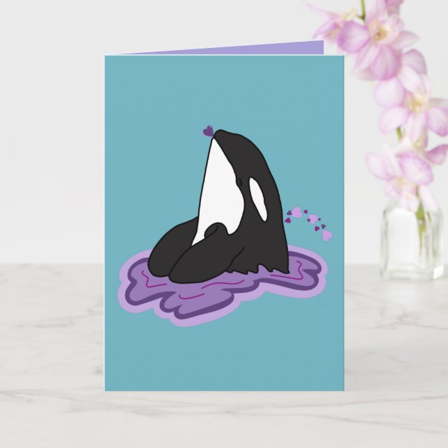 Tarjeta Orca Día de San Valentín (Orquídea)