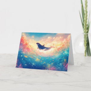 Tarjeta Orca en un Mar de Sueños