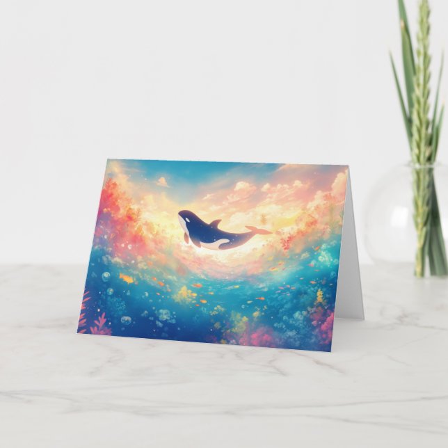 Tarjeta Orca en un Mar de Sueños (Anverso)