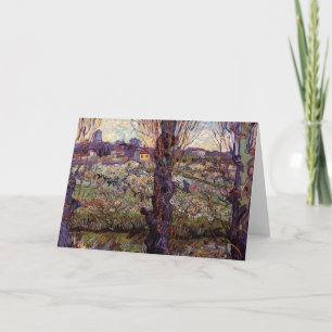 Tarjeta Orchard en Blossom, Arles de Vincent van Gogh
