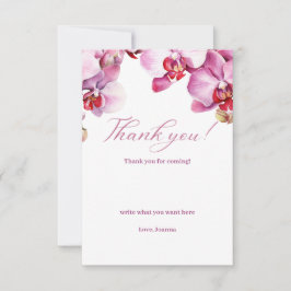 Tarjeta Orchid Baby Shower Gracias