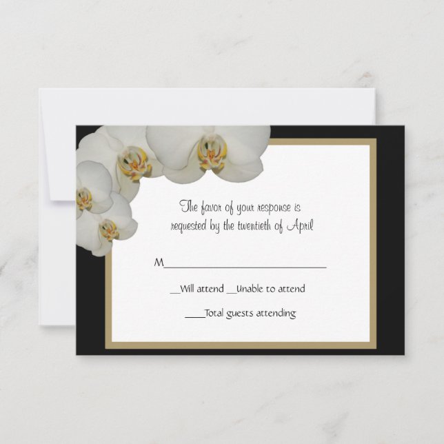 Tarjeta Orchids RSVP (Anverso)