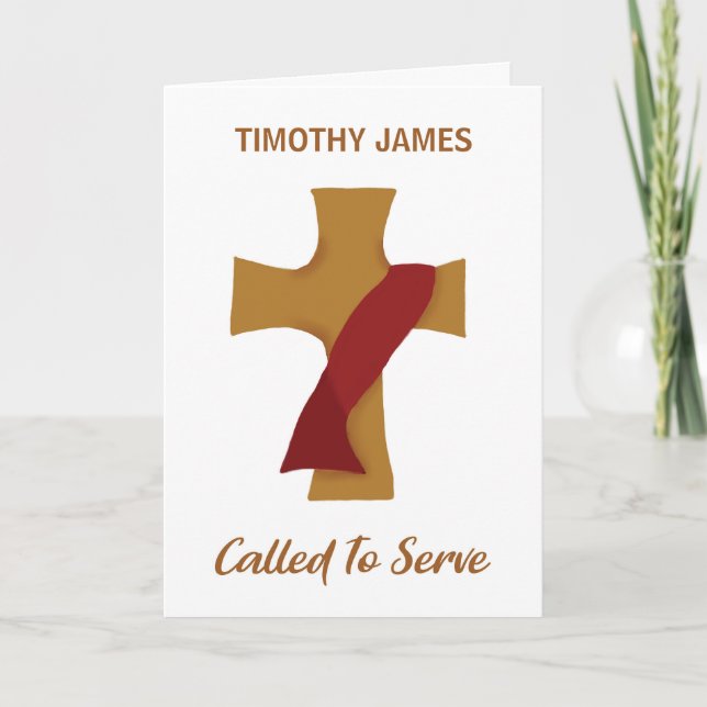 Tarjeta Orden de Deacon Felicitaciones Cruz Roja Robada (Anverso)