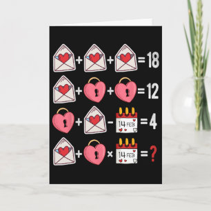Tarjeta Orden de Operaciones del Día de San Valentín Matem