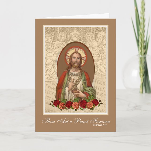Tarjeta Orden de sacerdotes para el Aniversario del Sacerd (Anverso)
