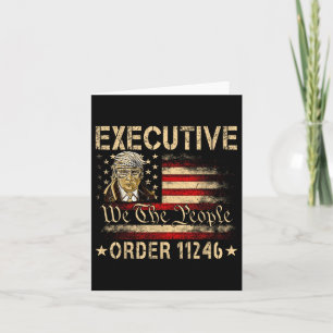 Tarjeta Orden ejecutiva retro 11246 47º presidente Donald
