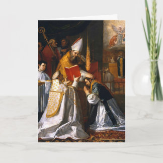 Tarjeta Ordenación católica al saludo de sacerdocio