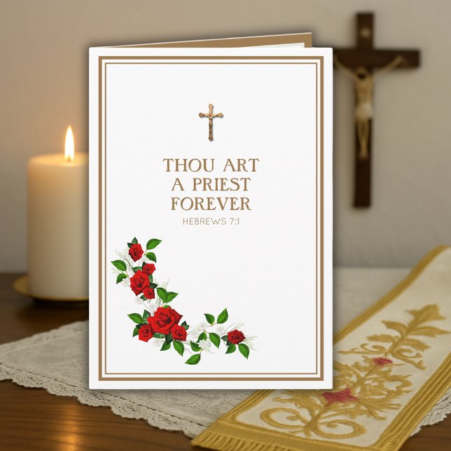 Tarjeta Ordenación Crucifijo de Aniversario del Sacerdote  (Subido por el creador)
