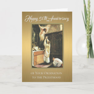 Tarjeta Ordenación Sacerdotal 50 Aniversario Sacerdote en 