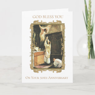Tarjeta Ordenación sacerdotal del 50º aniversario de oro e