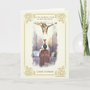 Tarjeta Ordenación Sacerdotal Personalizada Religiosa Jesú