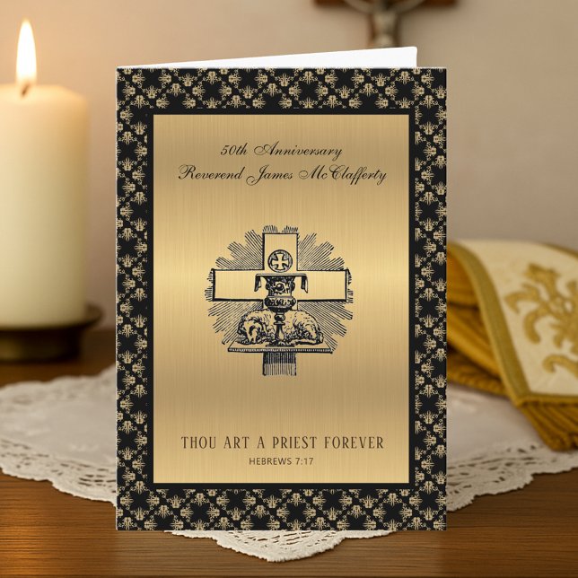 Tarjeta Ordenanza de Aniversario del Sacerdote Católico Au (Subido por el creador)