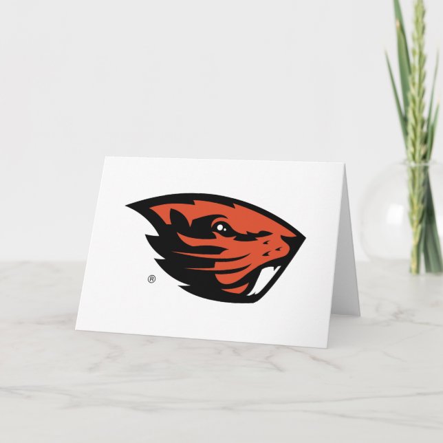 Tarjeta Oregon State Beavers | Cabeza de castor (Anverso)