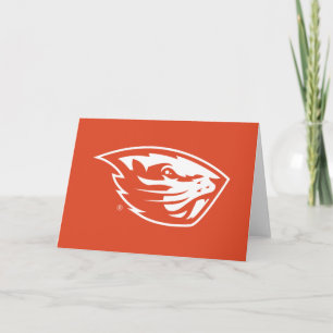 Tarjeta Oregon State Beavers   Cabeza de castor