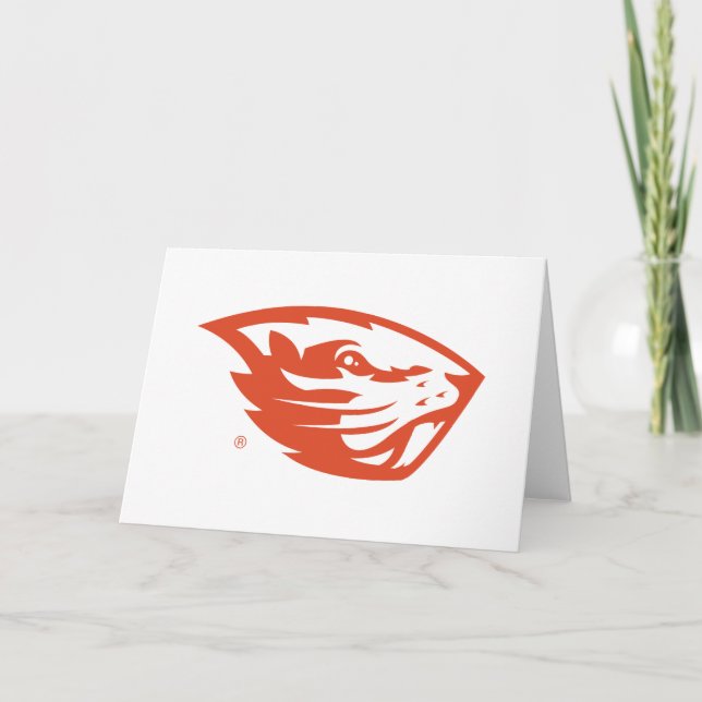 Tarjeta Oregon State Beavers | Cabeza de castor (Anverso)