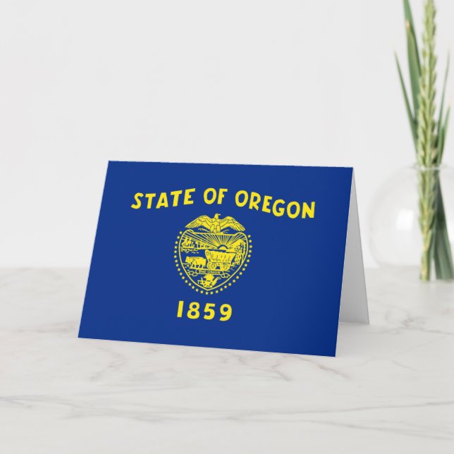 Tarjeta Oregonian Flag, Flag of Oregon (Anverso)