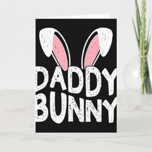 Tarjeta Orejas de conejito de papá Pascua familia a juego 