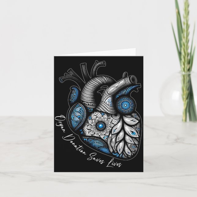 Tarjeta Organ Donation Saves Lives Heart Transplant Cardia (Anverso)