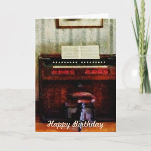 Tarjeta Orgán y Swival Stool - Cumpleaños