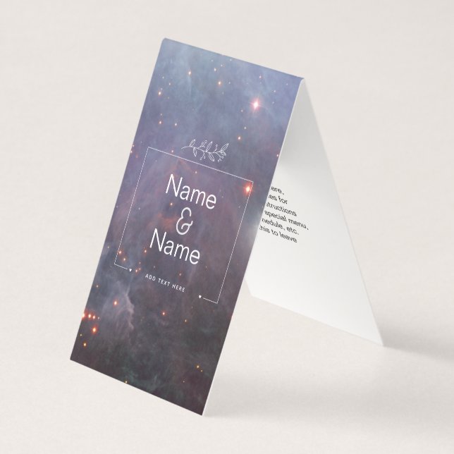 Tarjeta Orgánico te casarás conmigo orion nebula EDITABLE (Anverso)